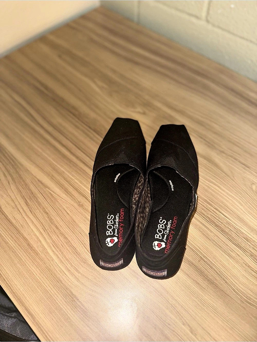 B.O.B’s Black Casual Flat slip ons memory foam soles